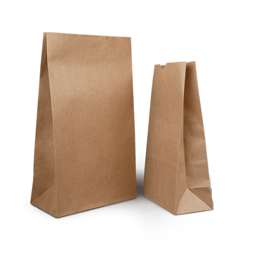 50 PCS Brown Kraft Paper Grocery Bags